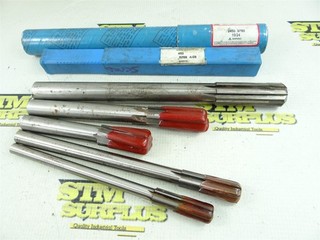 LOT OF 5 CARBIDE TIPPED CHUCKING REAMERS .5680" TO .9780" DIA