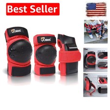 Adult  Kids Knee Pads Elbow Pads and Wrist Guards for Inline Skating, Roller...