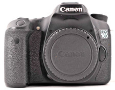 Canon EOS 70D 20.2MP Digital SLR Camera - Black Body Only GOOD CONDITION