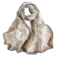 Pokeedioty Fashion Scarfs for Women Lightweight breathable Floral Qiuju Kaqi