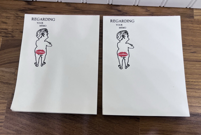 #ad Vintage Kiss my Memo Notepad Novelty Funny Stationary Office Gag Gift Lot of 2 $9.99