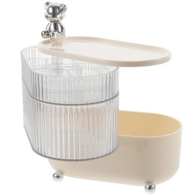 Schminkorganizer Schminke Kosmetikspeichertablett Rotierender Organisator