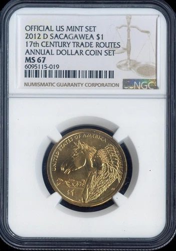 2012 D Sacagawea Dollar NGC MS67 Annual Quality