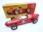 VINTAGE DINKY TOYS 242 FERRARI F1 RACING CAR IN ORIGINAL BOX 1963
