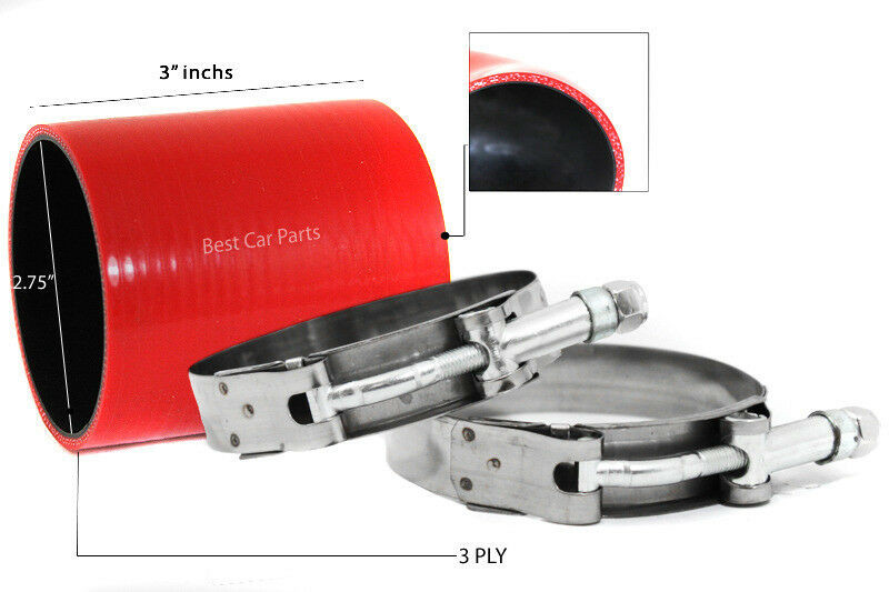 RED Silicone Coupler Hose 2.75