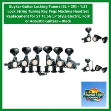 Guitar Locking Tuners 3L  3R - 1:21 Lock String Tuning Key Pegs Machine Head...