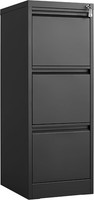 3 Drawer File Cabinet w/ Lock Heavy Duty Filing Cabinet Home Office Storage