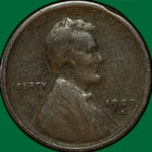 1909-S Lincoln Wheat Cent Fine F Coin, Damaged #34572