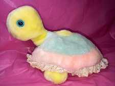 Eden Toys Wind Up Turtle Plush Musical Animal Pastel Easter Music 7" VINTAGE