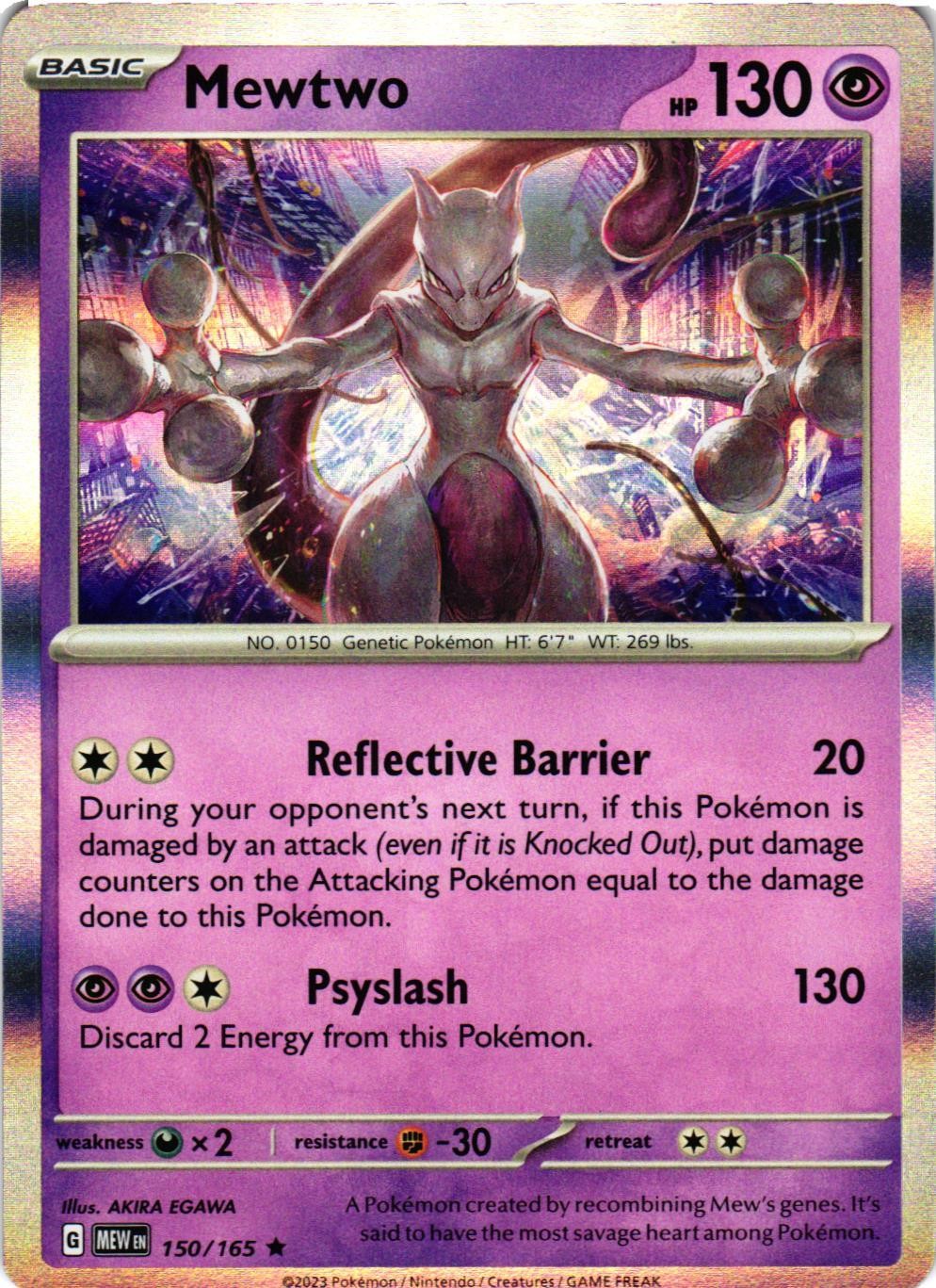 Pokemon TCG - Mewtwo 150/165 SV: Scarlet & Violet 151 - NM Free Shipping $5+
