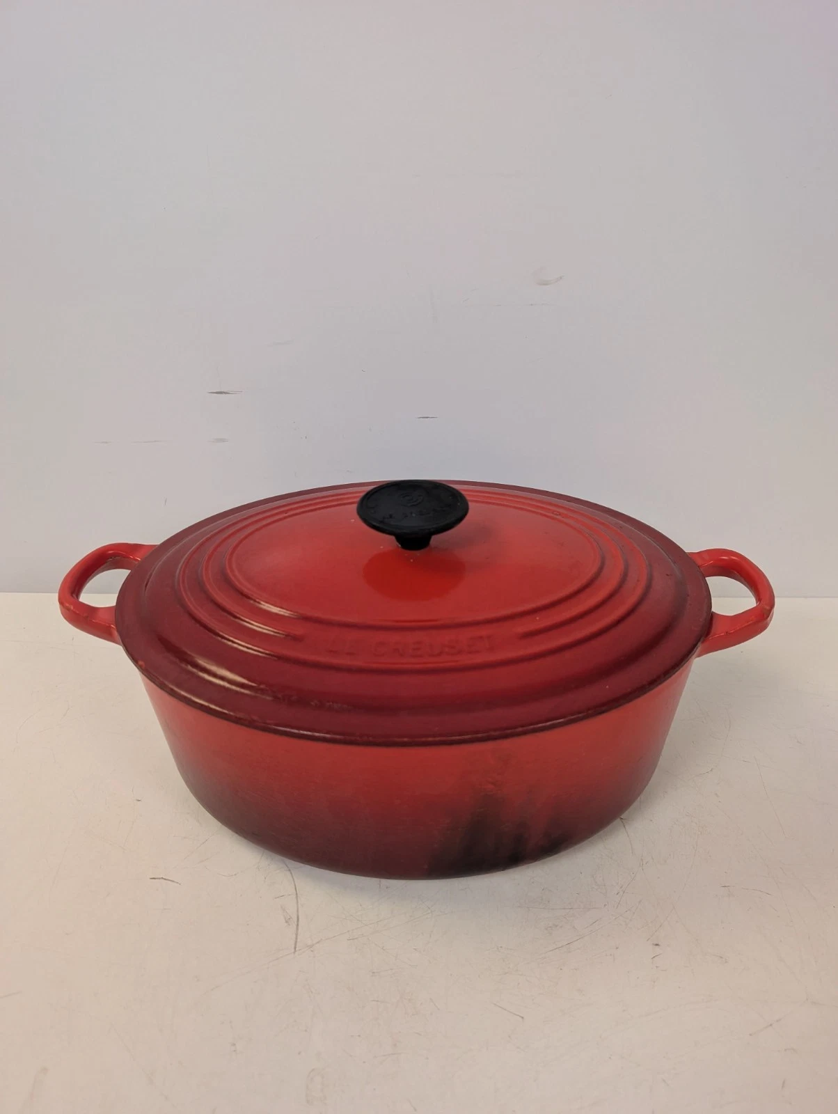 Le Creuset Oval Casserole Dish Dutch Oven Red 29 Cast Iron