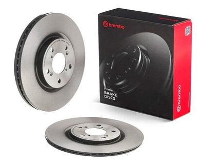 Brembo 09.E236.11 Prime UV Coated Vented Brake Rotors - Front Pair