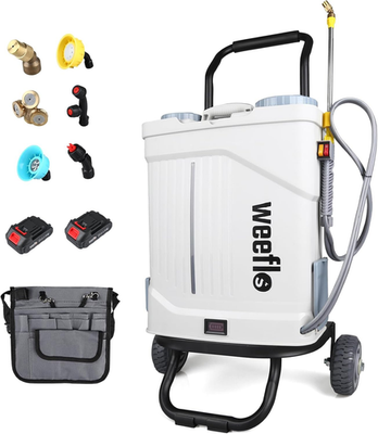 #ad Weeflos Battery Powered Backpack Sprayer4 Gallon Electric Sprayer with Wheeled $131.55