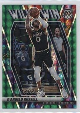 2020-21 Panini Mosaic Will to Win Green Mosaic Prizm D'Angelo Russell #11 14x1