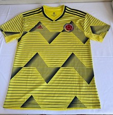 adidas Colombia 2019-20 Home Soccer Jersey Men’s M Yellow DN6619 Climalite