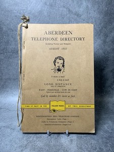 Aberdeen, South Dakota, SD - August 1957 Telephone Directory, Northwestern Bell