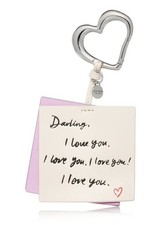 NWT Kate Spade Love Charmed Love Notes Bag Charm Key Fob Keychain