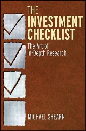 Michael Shearn The Investment Checklist (Copertina rigida)