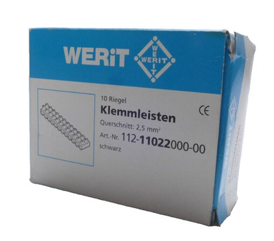 10x Werit 112-11022000-00 terminal strips 2.5mm black