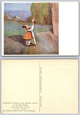 Alexandra Danilova Léonide Massine Le beau Danube Ballet Postcard Guthrie