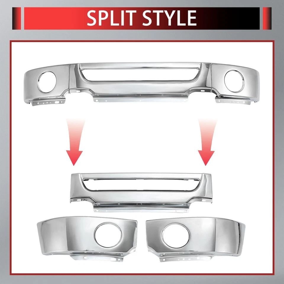 前下保险杠面条适用于福特 F150/林肯 Mark LT 2006 - 2008 带雾孔 — 第 3/4 张图片