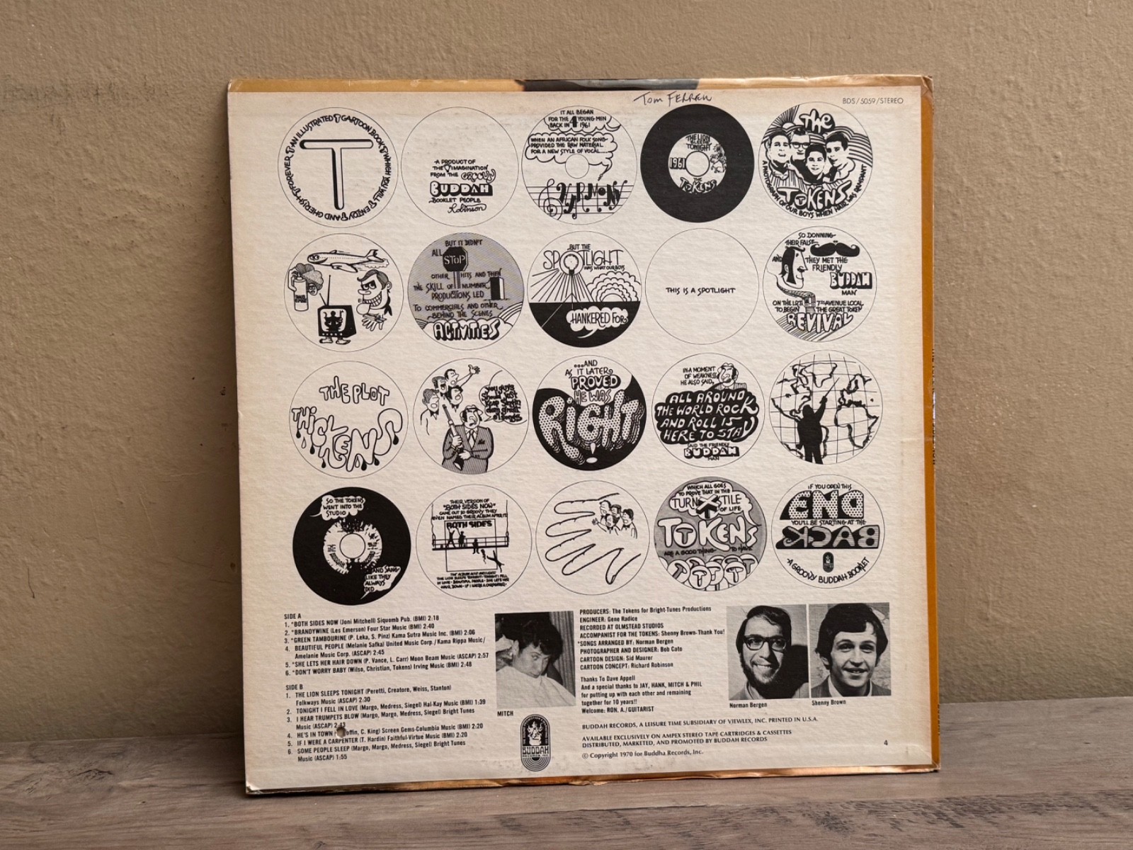 THE TOKENS BOTH SIDES SURF ROCK POP DOO-WOP BUDDAH RECORDS LABEL VINYL LP EX+