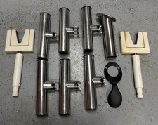 Blacktip fishing boat  dock chrome adjustable pole holder Lot Tackle Ocean Water