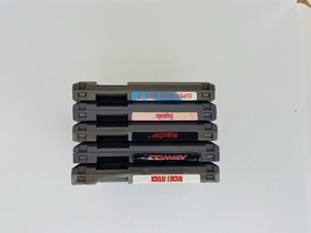 5 Nintendo Nes Games - Racket Attack / Robocop / Super Mario Bros 2
