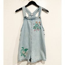 Stella McCartney Kids Denim Embroidered Shortalls Size 10