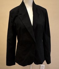 Free Assembly Women's Black Single Breasted Lined Blazer Jacket Long Sleeve S
