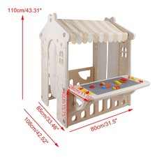 🚀Maison de jeu extérieure en plastique pour enfant avec bande lumineuse et blocs de construction jouet pour tout-petit