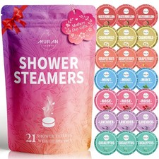 Shower Steamers Aromatherapy 21-Pack Bombs 1 Count Pack of 21 , White