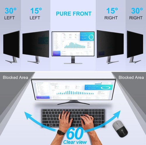 Pack 2 PROTECTORES PC PANTALLA ANCHA PRIVACIDAD MONITOR PREMIUM RELACIÓN 24" 16.9 - Imagen 2 de 6
