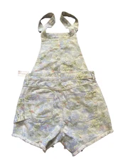 Anthropologie Pilcro Cut-Off Short Overalls Size 27 Denim Watercolor NEW Jumper