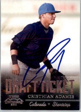 Cristhian Adames - 2011 Playoff Contenders - #DT55 - AUTO Draft Ticket Baseball