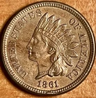 1861 Indian Head Cent GEM MS/BU+++ 4 Diamonds Full LIBERTY Set Collection Lot 🔑