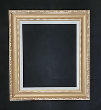 Antique Silver Finish Picture Frame w Linen Liner 16"x20" for Canvas Paintings