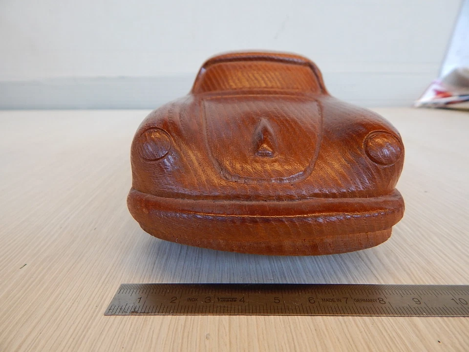 modello in legno scala 1:18 circa Porsche 356 B realizzata a mano e firmata - Immagine 2 di 4