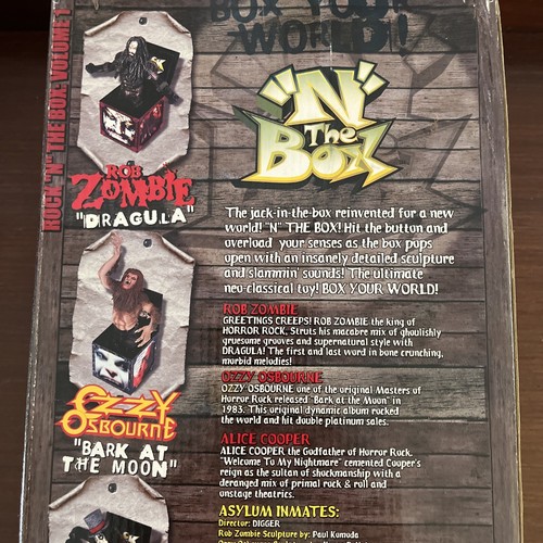 Art Asylum Alice Cooper Jack In The Box Welcome To My Nightmare Music Box Opere - Foto 9 di 13