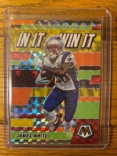 2021 Panini Mosiac Football James White In It To Win It Silver Mosaic Prizm