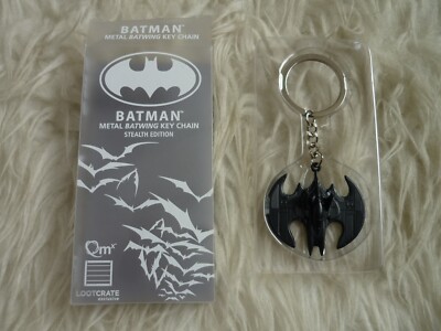Beutekiste Batman Metall Fledermaus Schlüsselanhänger Stealth Edition QMX Kaliber Metalworks