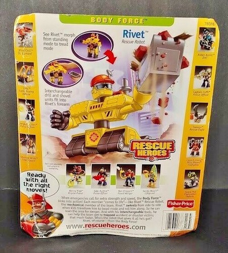 Error! NEW 2001 FISHER PRICE RESCUE HEROES Wilderness FORCE KENNY / Rivet POLICE - Picture 2 of 3