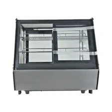 NSF 4.23-cu ft Refrigerated Display Case Countertop Bakery Display Case in Black