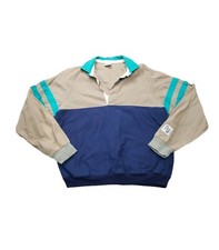 Vintage The Rugby Source Pullover Shirt Jacket Made In USA Size M Colorblock