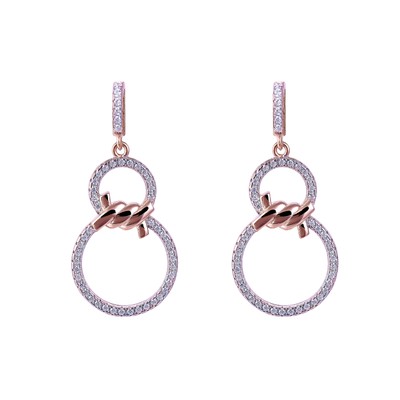 Orphelia  Damen Schmuck Ohrhänger Rosé ZO-7422