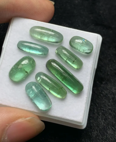 18crt A beautiful lot of tourmaline cabochons - Picture 9 of 11