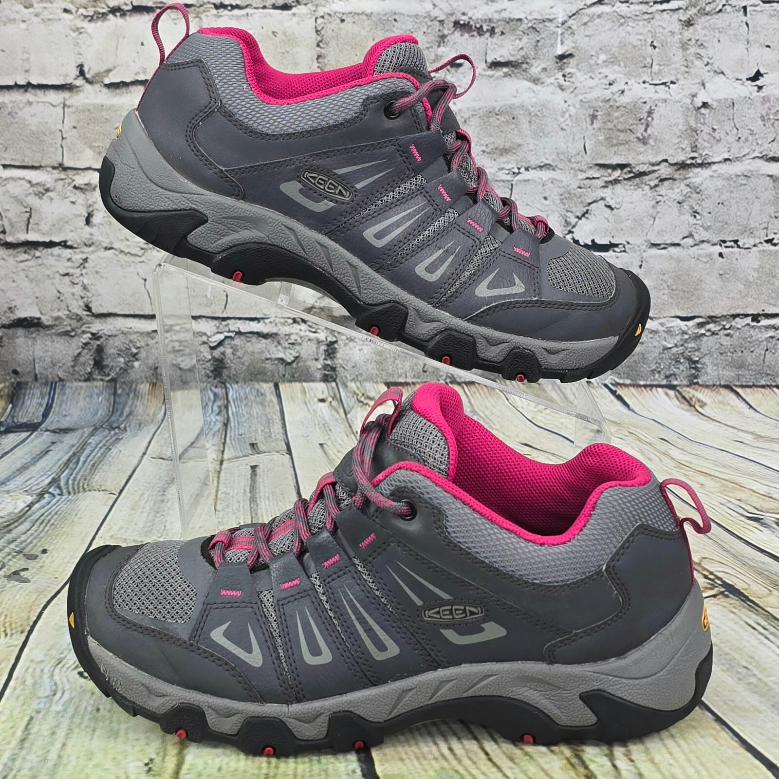 Scarpe da trekking Keen Oakridge trail donna 9 5 grigio rosa sneakers basse outdoor