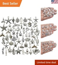100pcs Summer Beach Charms Collection for Enchanting DIY Jewelry Creations