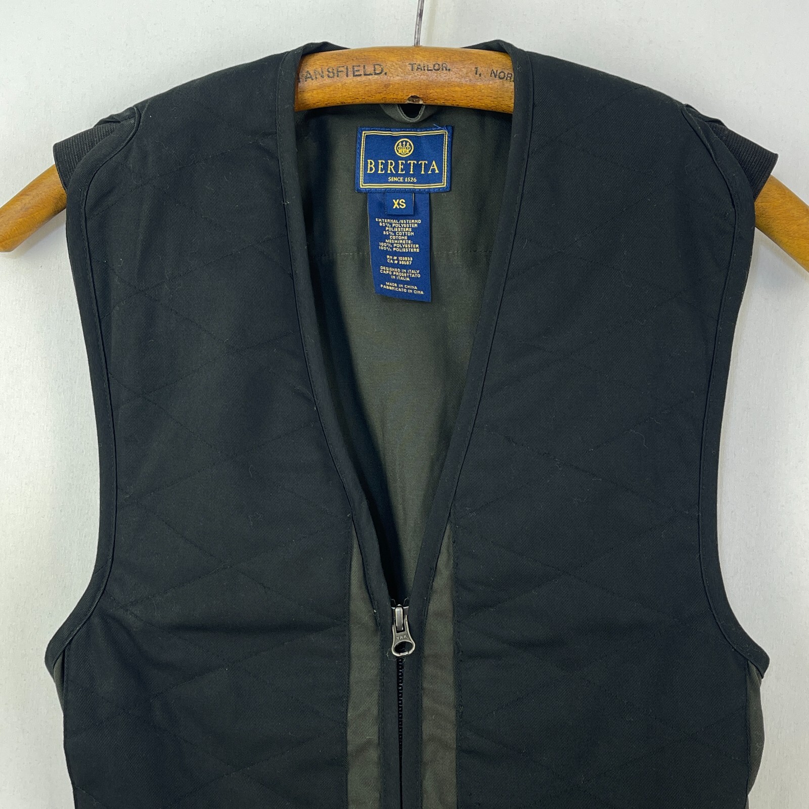 Beretta Shooting Vest Mens XS Green Recoil Pad Clay Skeet Trap Mesh