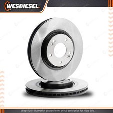 2 Front TRW Disc Brake Rotors fits Bentley Continental 3W 393 394 Flying Spur 4W